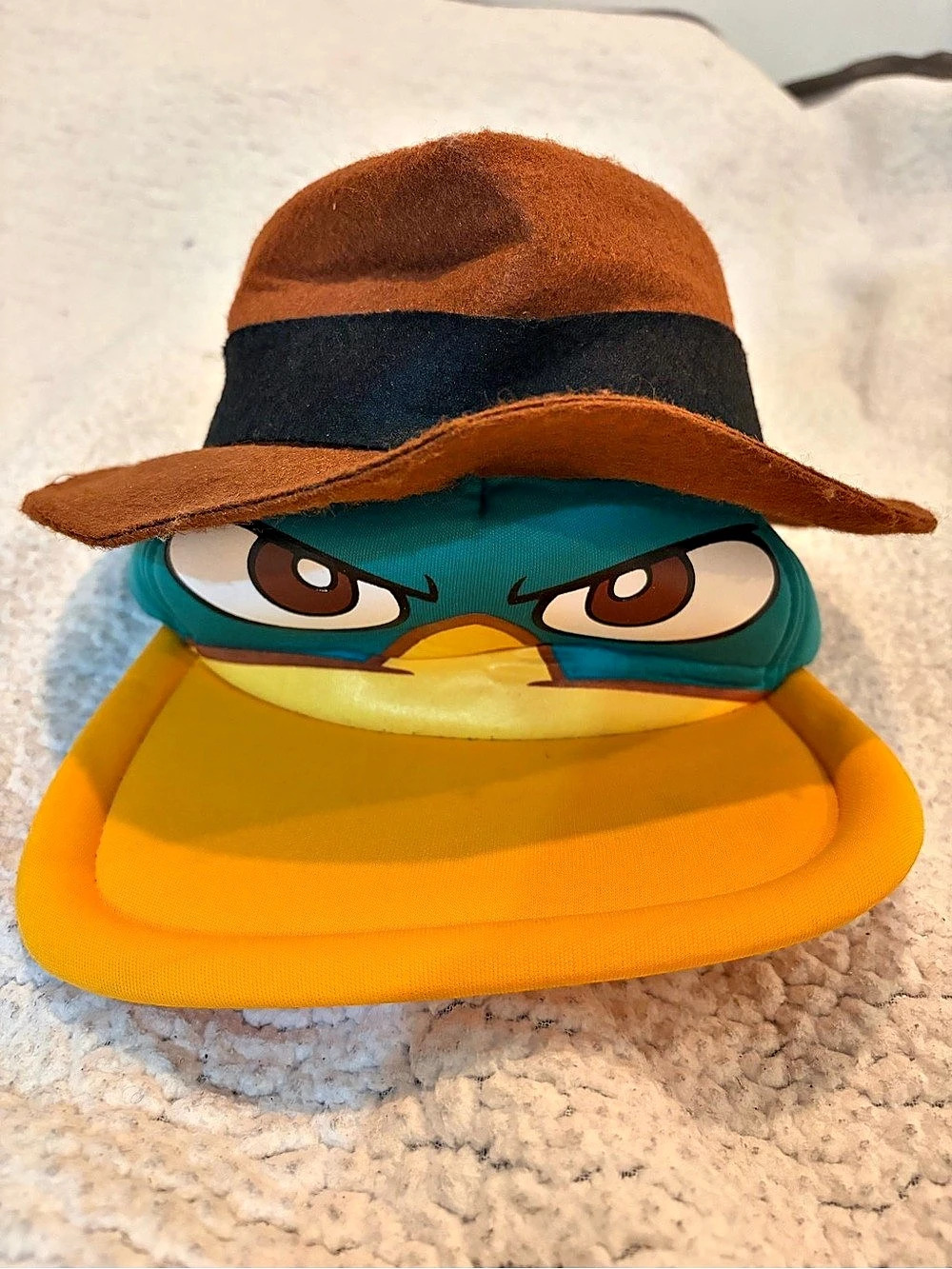 Disney Perry the Platypus Agent P Fedora Hat Orange & Brown